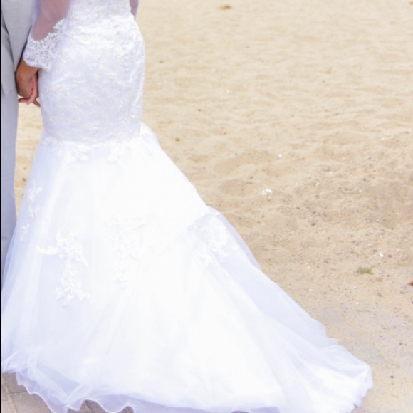 🥀Trumpet Wedding Dress, comes with a dress bag. - Picture 2 of 7